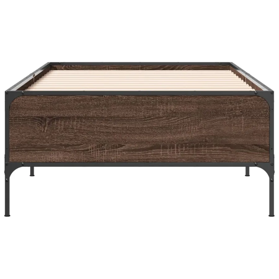 Cadre de lit sans matelas chêne marron 90x200 cm - 4