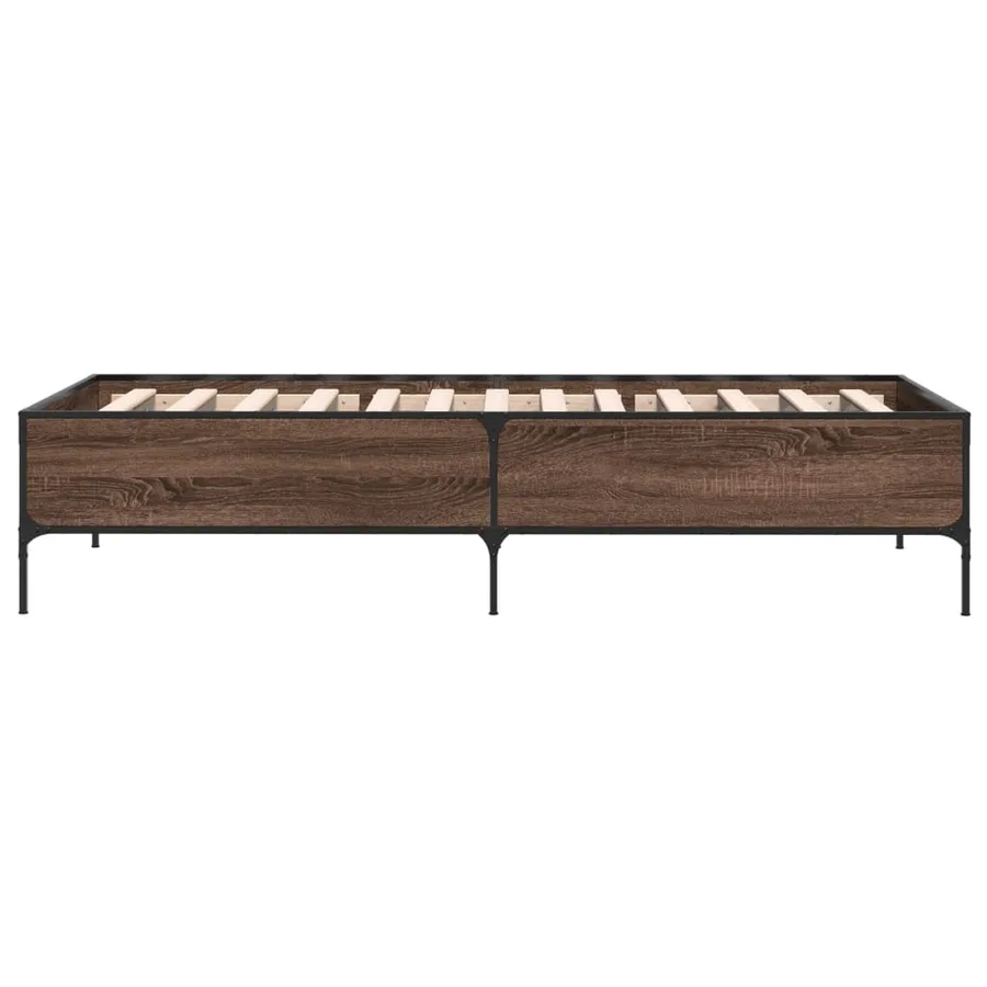 Cadre de lit sans matelas chêne marron 90x200 cm - 5