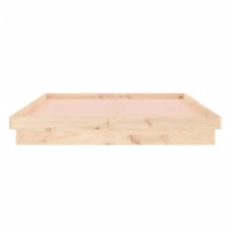 Cadre de lit à LED sans matelas 140x200 cm bois massif - 7