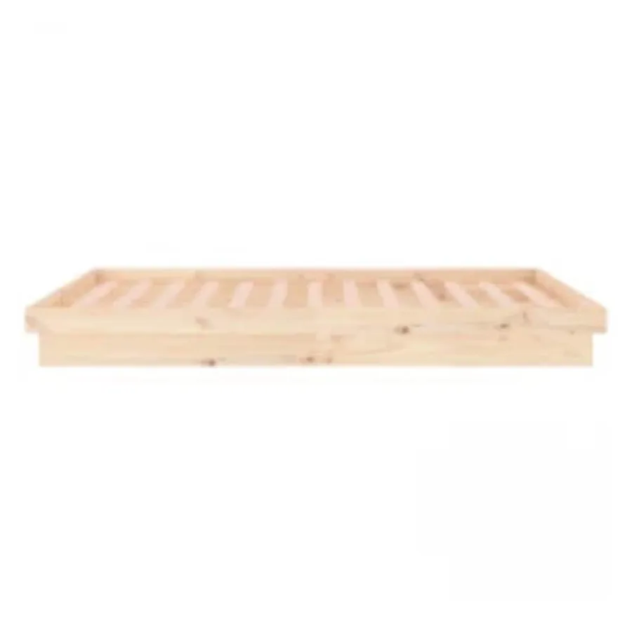 Cadre de lit à LED sans matelas 140x200 cm bois massif - 8