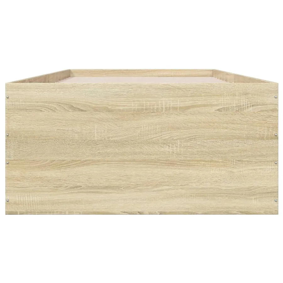 Cadre de lit sans matelas chêne sonoma 90x200 cm - 4