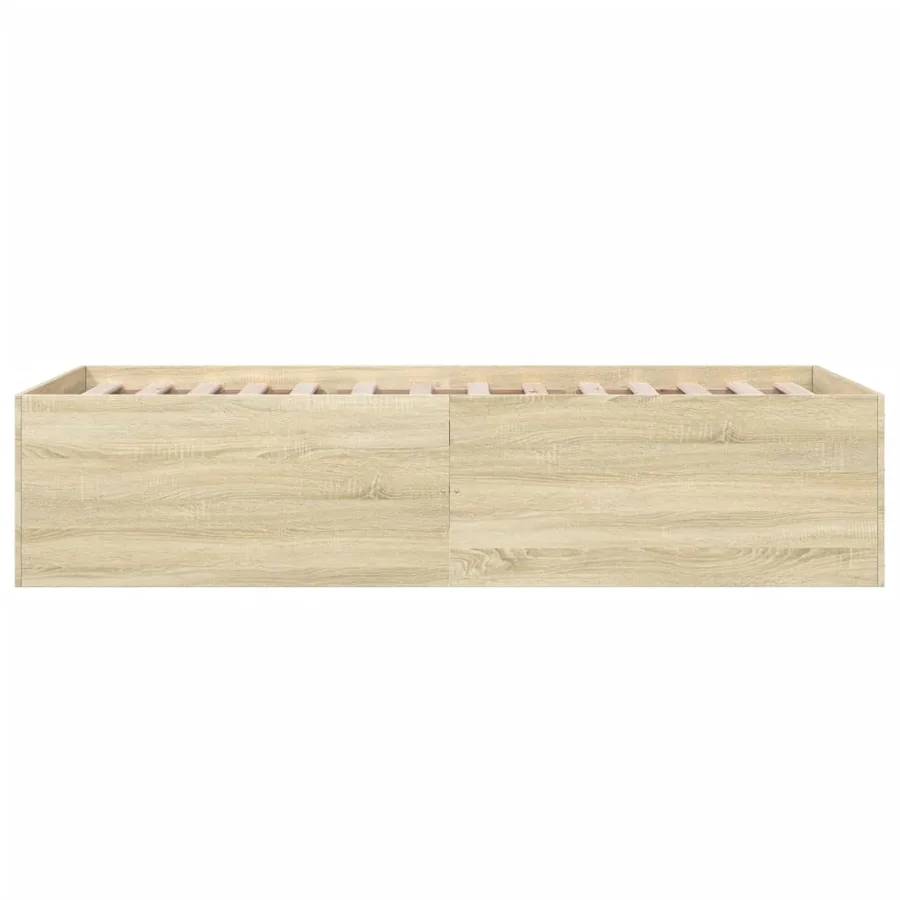 Cadre de lit sans matelas chêne sonoma 90x200 cm - 5