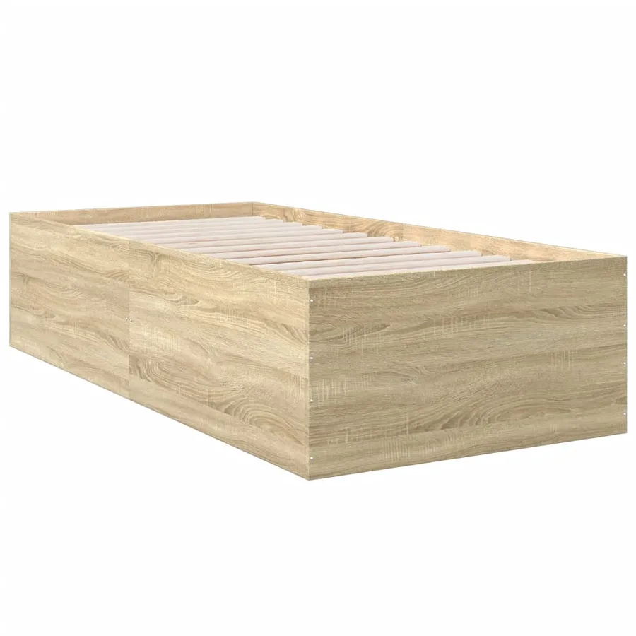 Cadre de lit sans matelas chêne sonoma 90x200 cm - 6