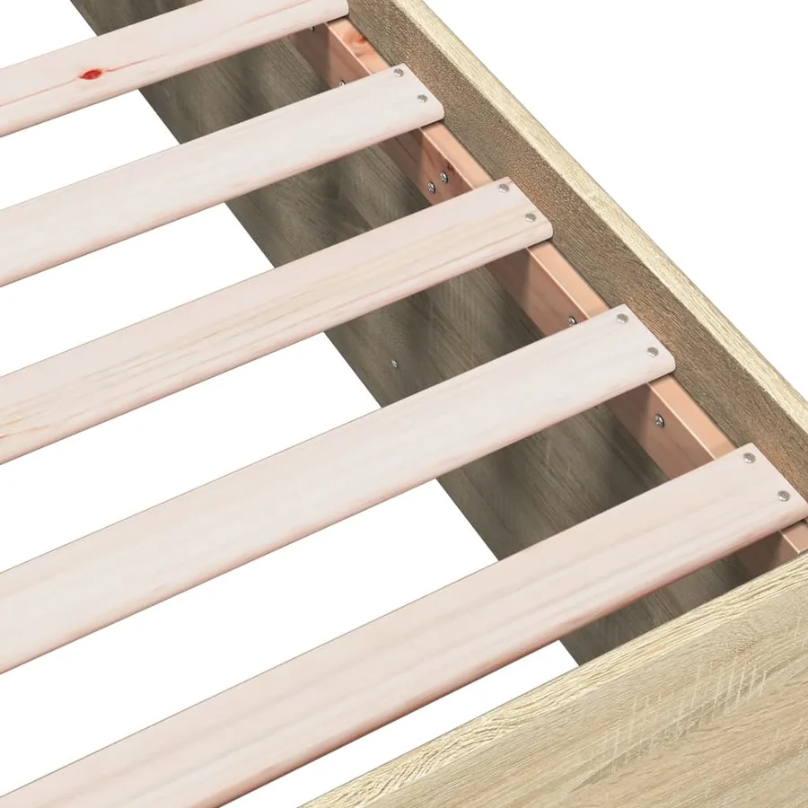 Cadre de lit sans matelas chêne sonoma 90x200 cm - 7