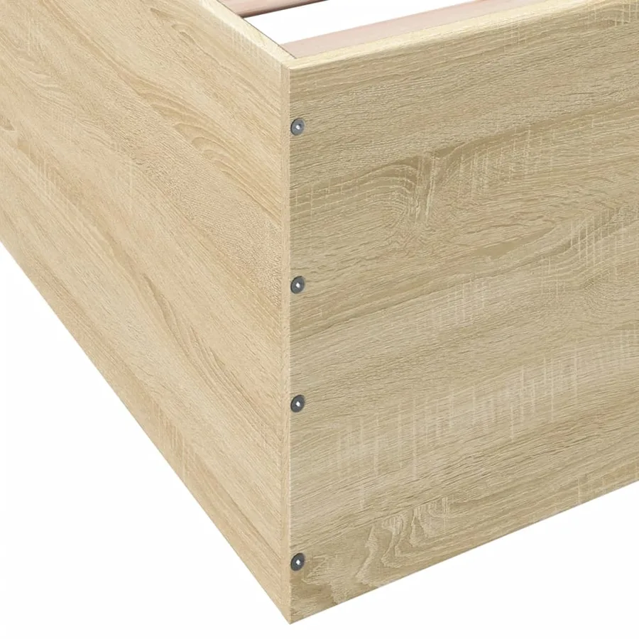 Cadre de lit sans matelas chêne sonoma 90x200 cm - 8
