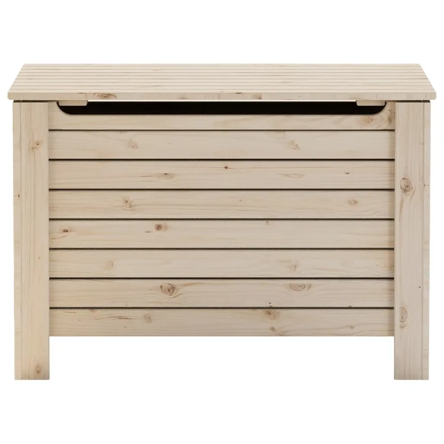 Boîte de rangement avec couvercle RANA bois massif de pin - 4