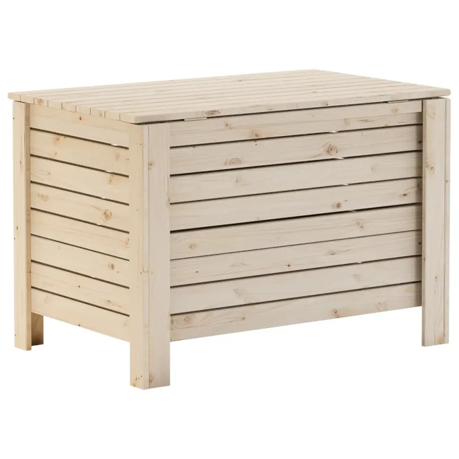 Boîte de rangement avec couvercle RANA bois massif de pin - 6