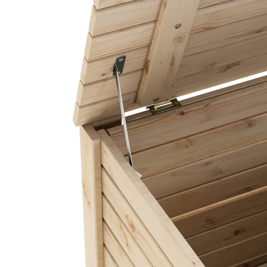 Boîte de rangement avec couvercle RANA bois massif de pin - 8
