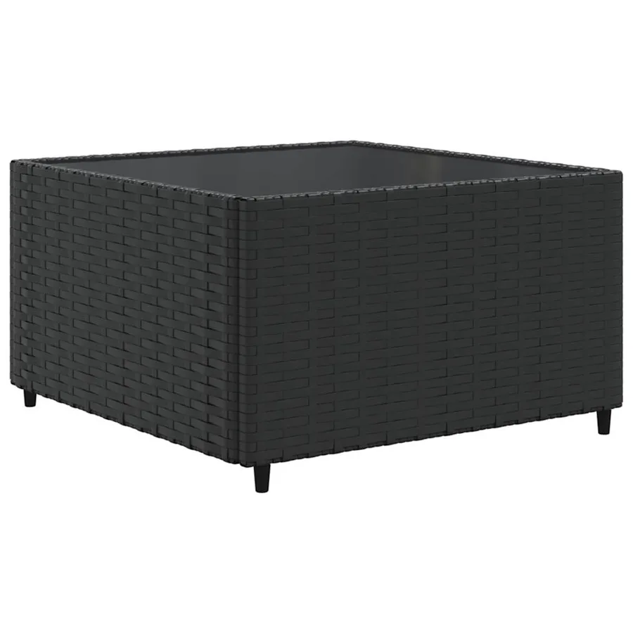 Salon de jardin 7 pcs avec coussins Noir Résine tressée 63 x 63 x 57,5 cm - 49,5 kg - 5