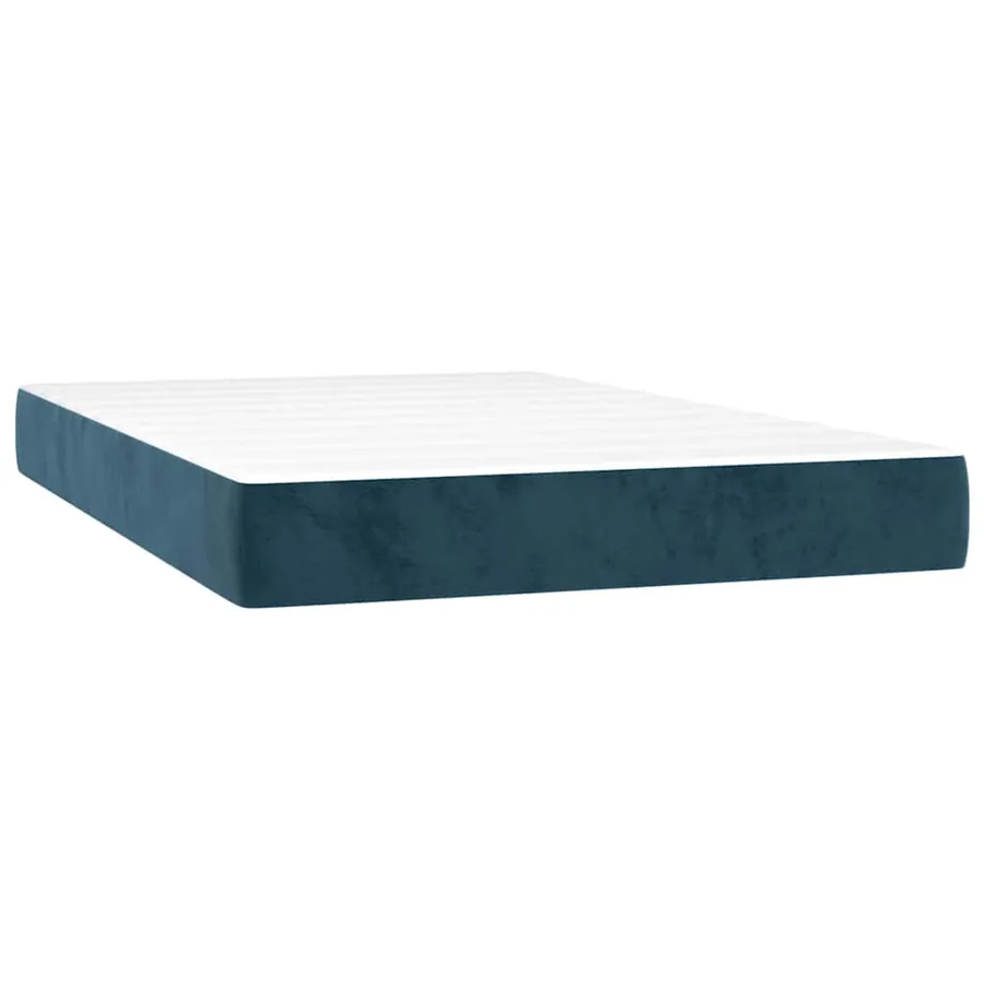 Sommier à lattes de lit matelas et LED Bleu foncé 120x200 cm - 6