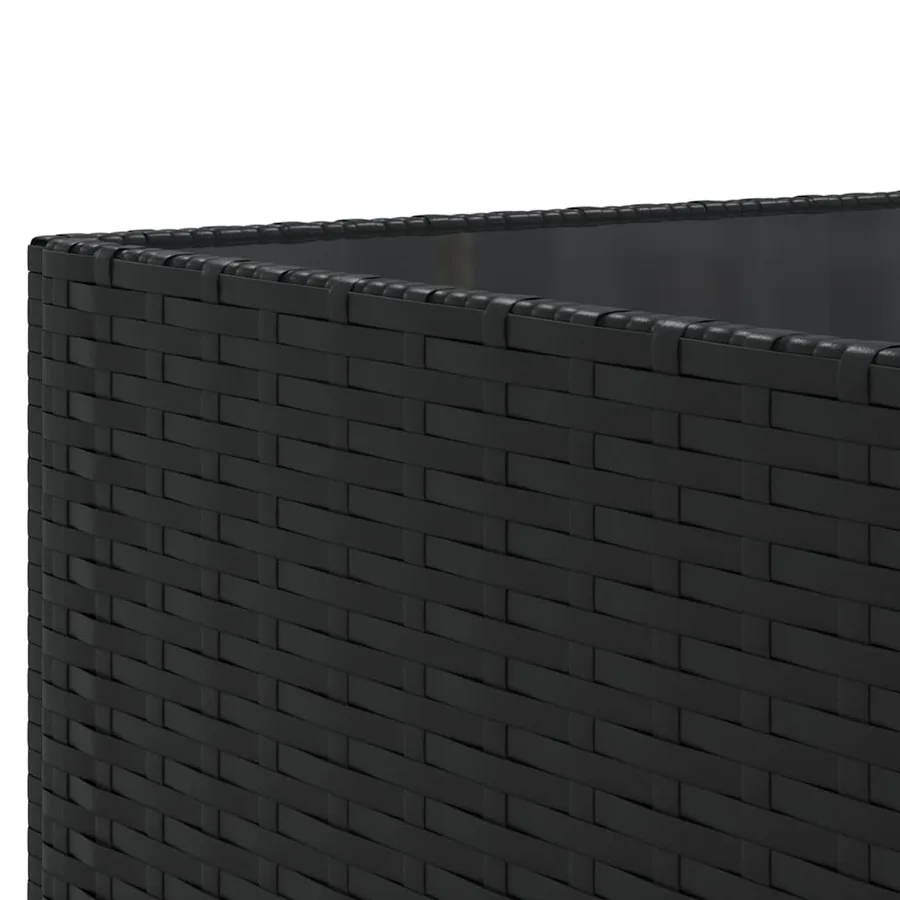 Salon de jardin 8 pcs avec coussins noir résine tressée - 10