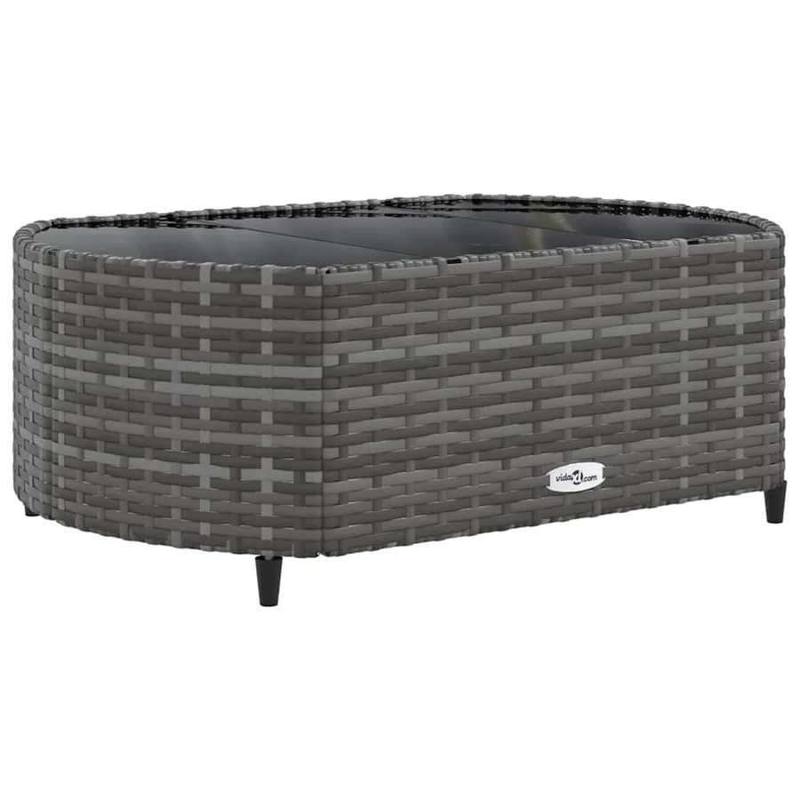 Salon de jardin avec coussins 10 pcs gris résine tressée - 5