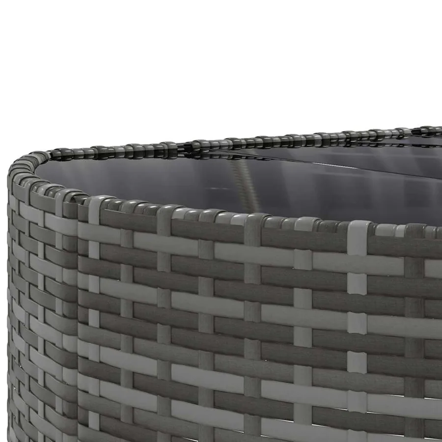 Salon de jardin avec coussins 10 pcs gris résine tressée - 9