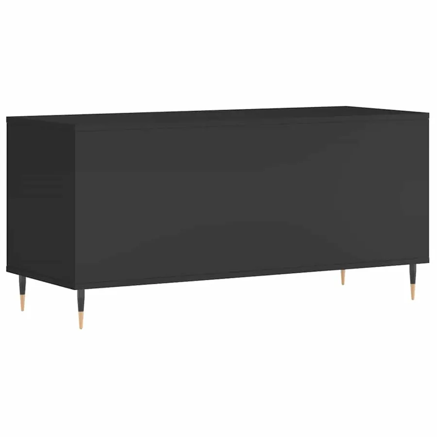 Armoire à disques noir 100x38x48 cm bois d'ingénierie - 6