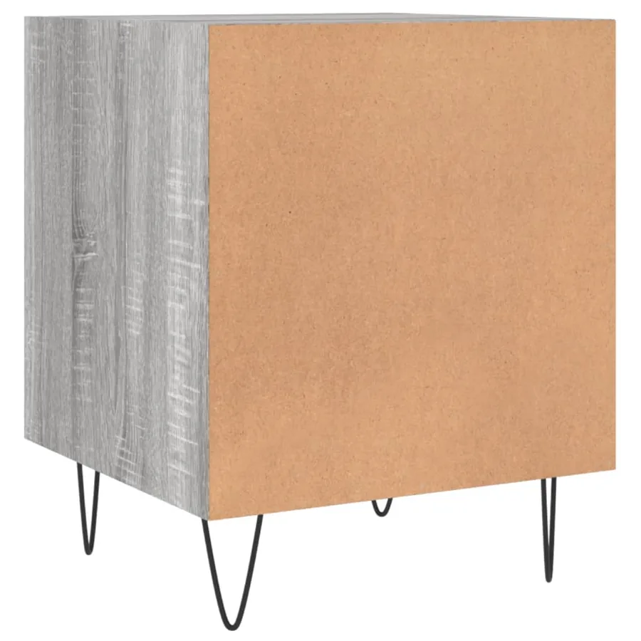 Tables de chevet 2 pcs sonoma gris 40x40x50cm bois d'ingénierie - 10