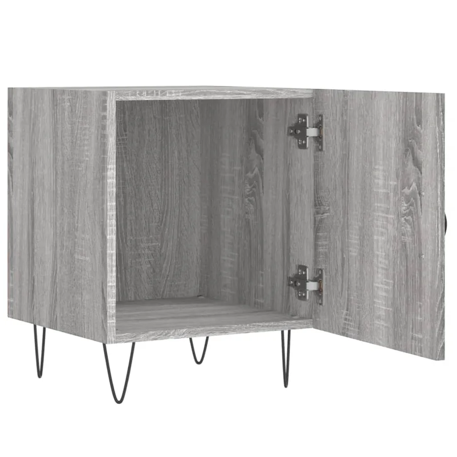 Tables de chevet 2 pcs sonoma gris 40x40x50cm bois d'ingénierie - 8