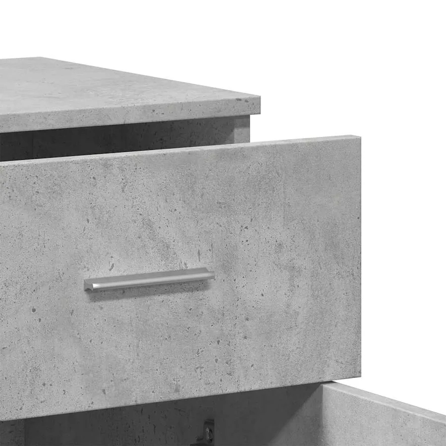 Buffets 2 pcs gris béton 79x38x80 cm bois d'ingénierie - 8