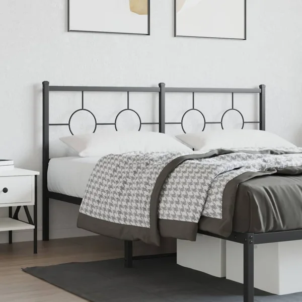 Tête de lit de remplacement métal noir 150 cm