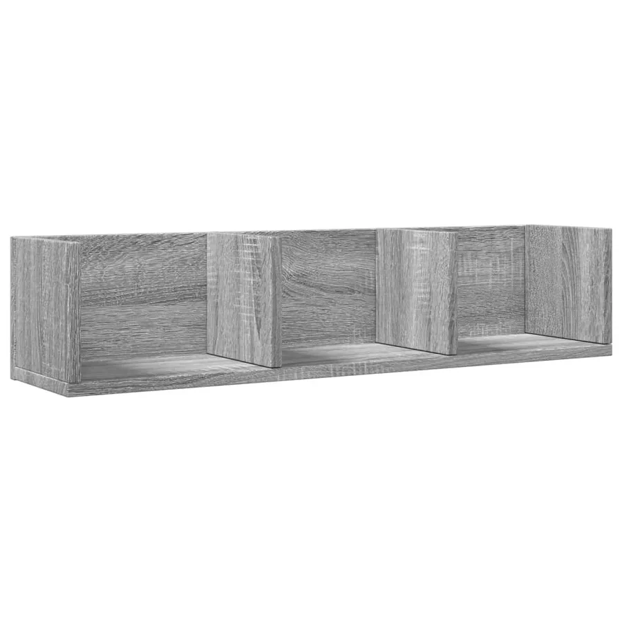 Armoire murale sonoma gris 75x18x16,5 cm bois d'ingénierie - 2