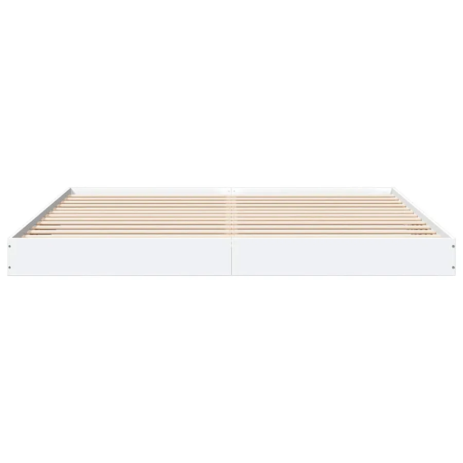 Cadre de lit sans matelas blanc 180x200 cm bois d'ingénierie - 4
