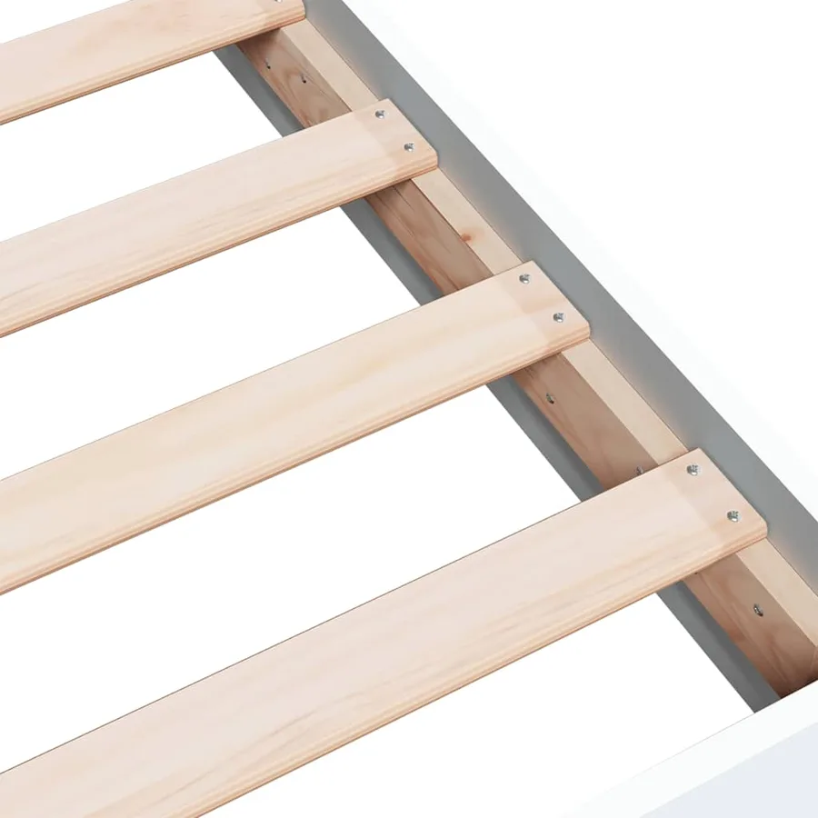 Cadre de lit sans matelas blanc 180x200 cm bois d'ingénierie - 7