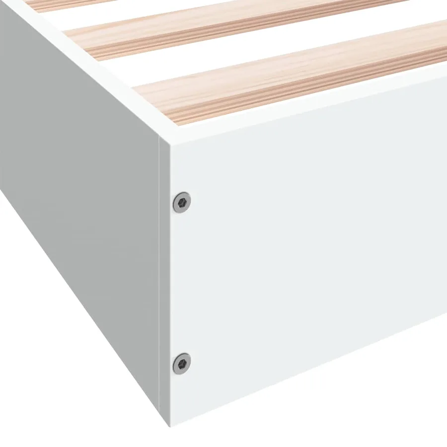 Cadre de lit sans matelas blanc 180x200 cm bois d'ingénierie - 8