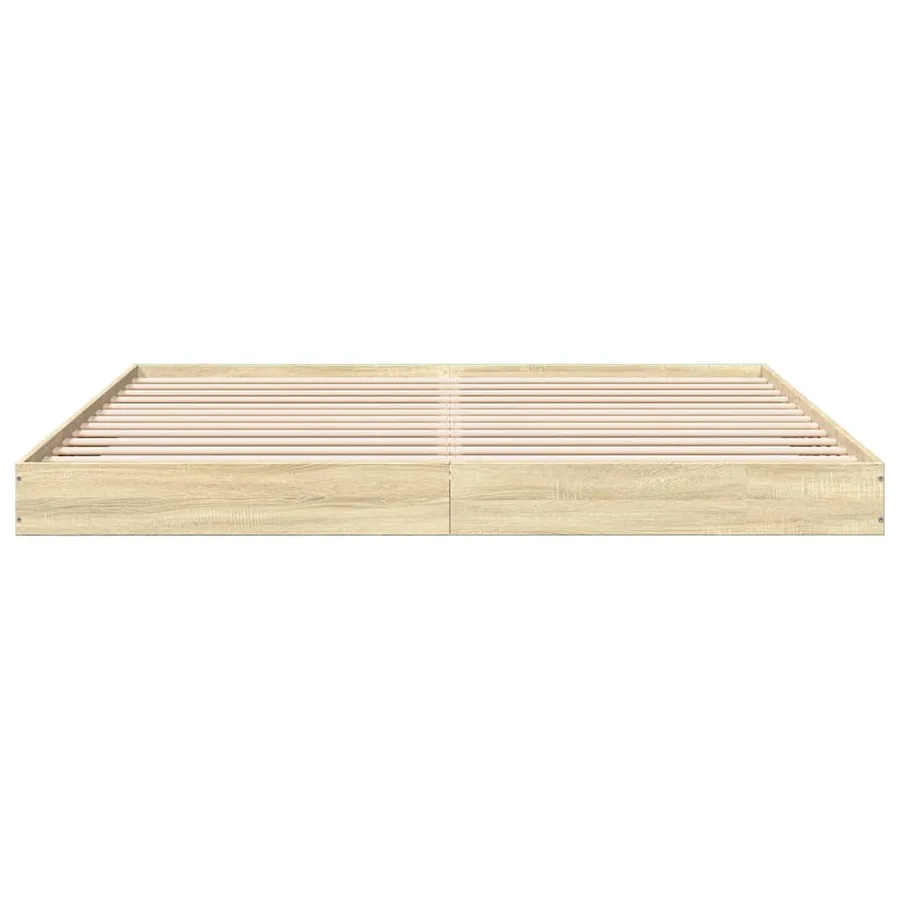 Cadre de lit sans matelas chêne sonoma 180x200 cm - 4
