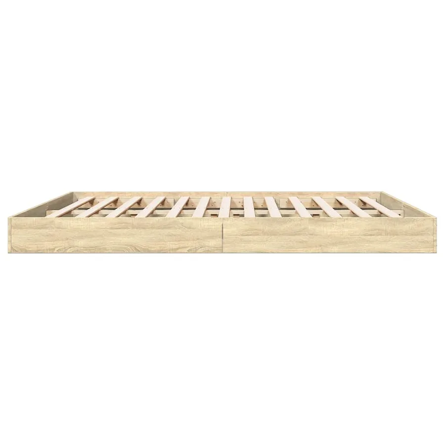 Cadre de lit sans matelas chêne sonoma 180x200 cm - 5