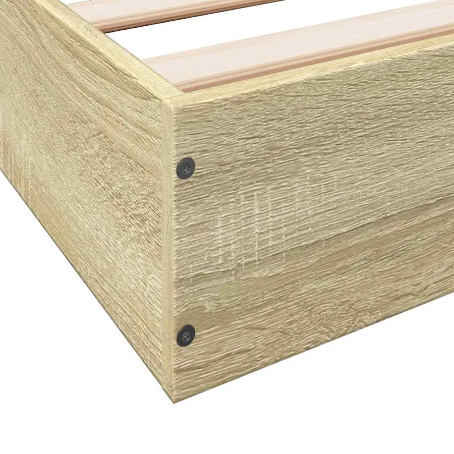 Cadre de lit sans matelas chêne sonoma 180x200 cm - 8