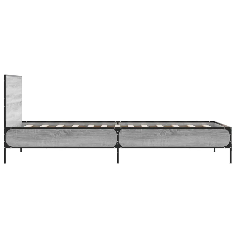 Cadre de lit sans matelas sonoma gris 90x200 cm - 5