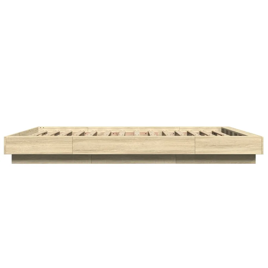 Cadre de lit sans matelas chêne sonoma 120x190 cm - 5