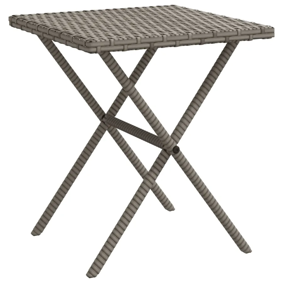 Chaises longues lot de 2 avec table gris résine tressée - 8