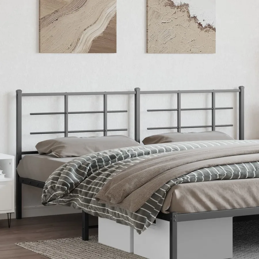 Tête de lit de remplacement métal noir 200 cm