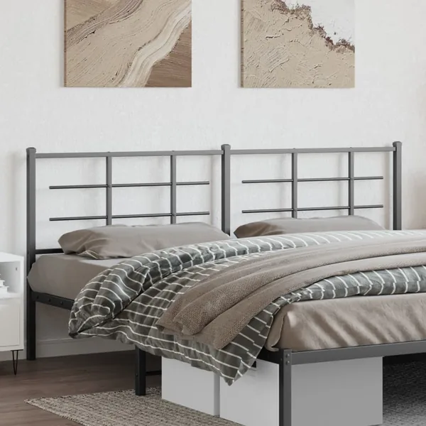 Tête de lit de remplacement métal noir 200 cm