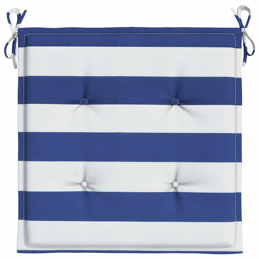 Coussins de chaise de jardin lot de 2 50x50x4 cm tissu - 5