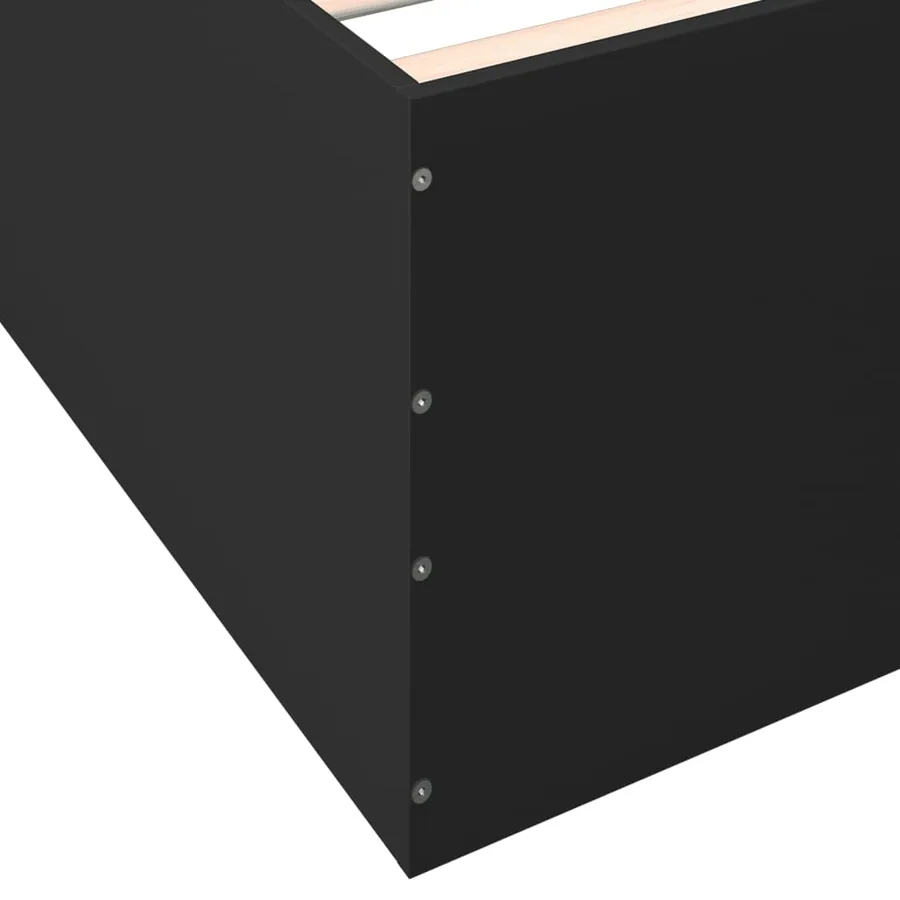 Cadre de lit sans matelas noir 120x200 cm - 8