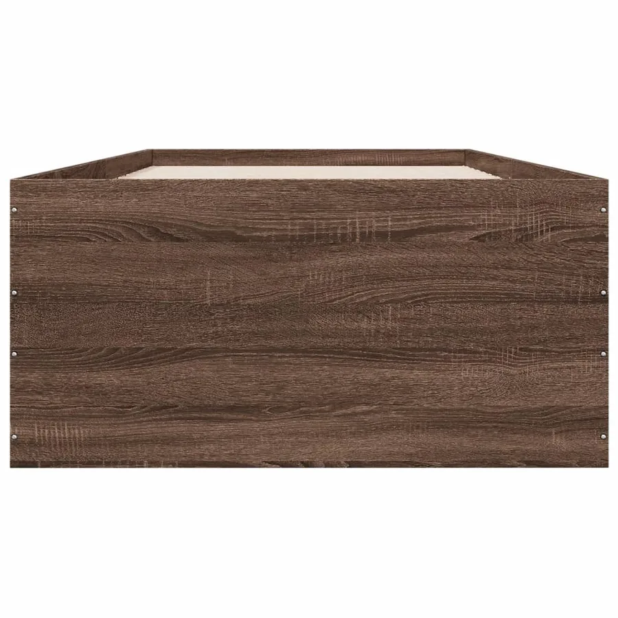 Cadre de lit sans matelas chêne marron 90x190 cm - 4