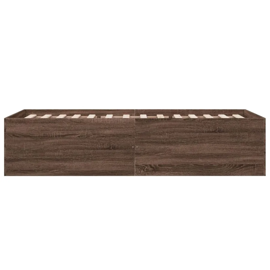 Cadre de lit sans matelas chêne marron 90x190 cm - 5