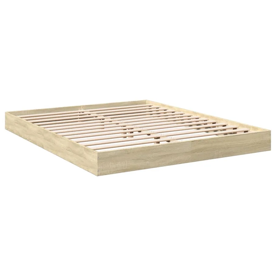 Cadre de lit sans matelas chêne sonoma 160x200 cm - 3