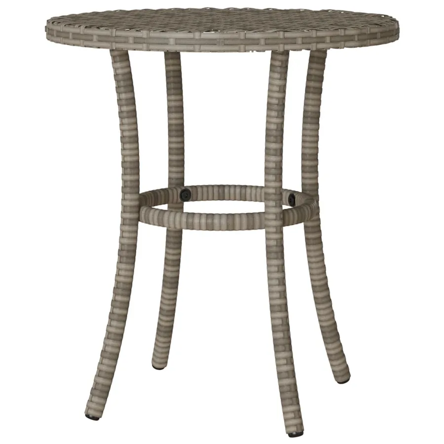 Ensemble de bistro 3 pcs avec coussins gris résine tressée - 9