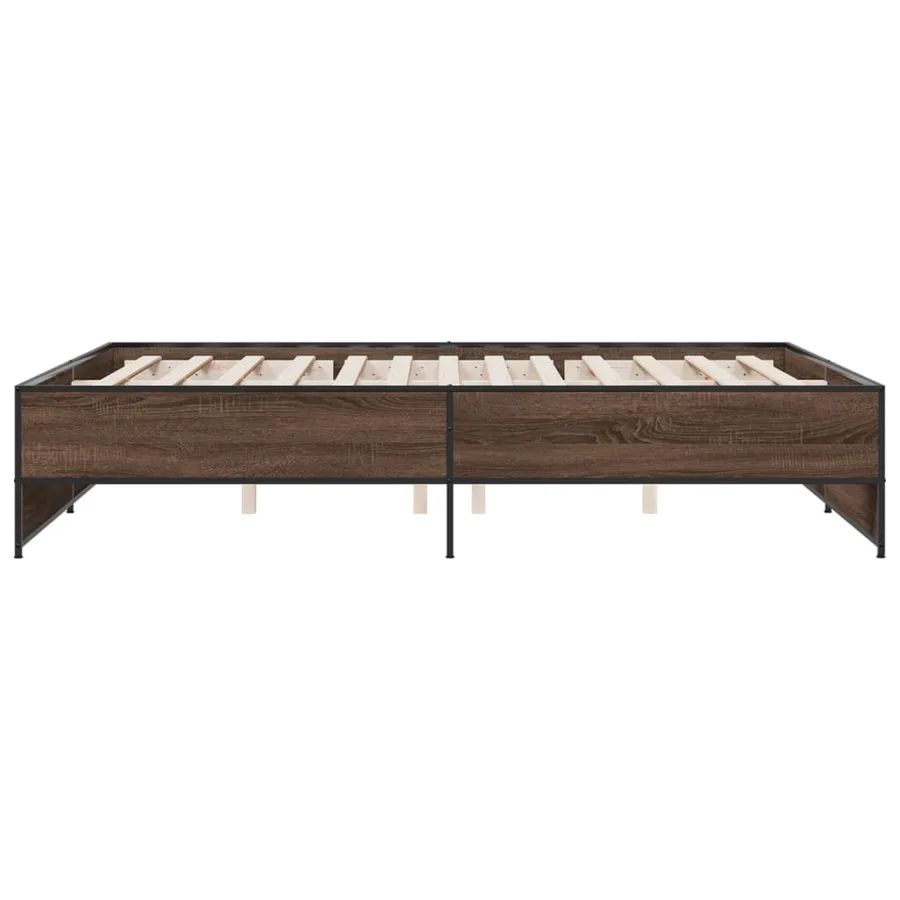 Cadre de lit sans matelas chêne marron 150x200 cm - 5