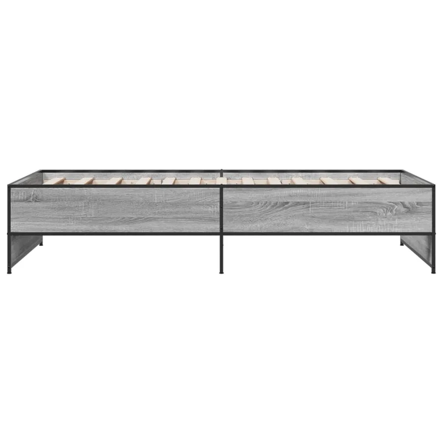Cadre de lit sans matelas sonoma gris 100x200 cm - 5