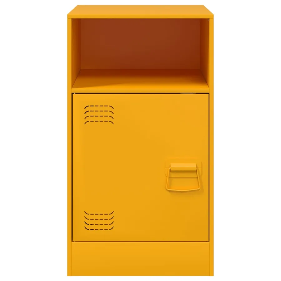 Tables de chevet 2 pcs jaune moutarde 34,5x39x62 cm acier - 5