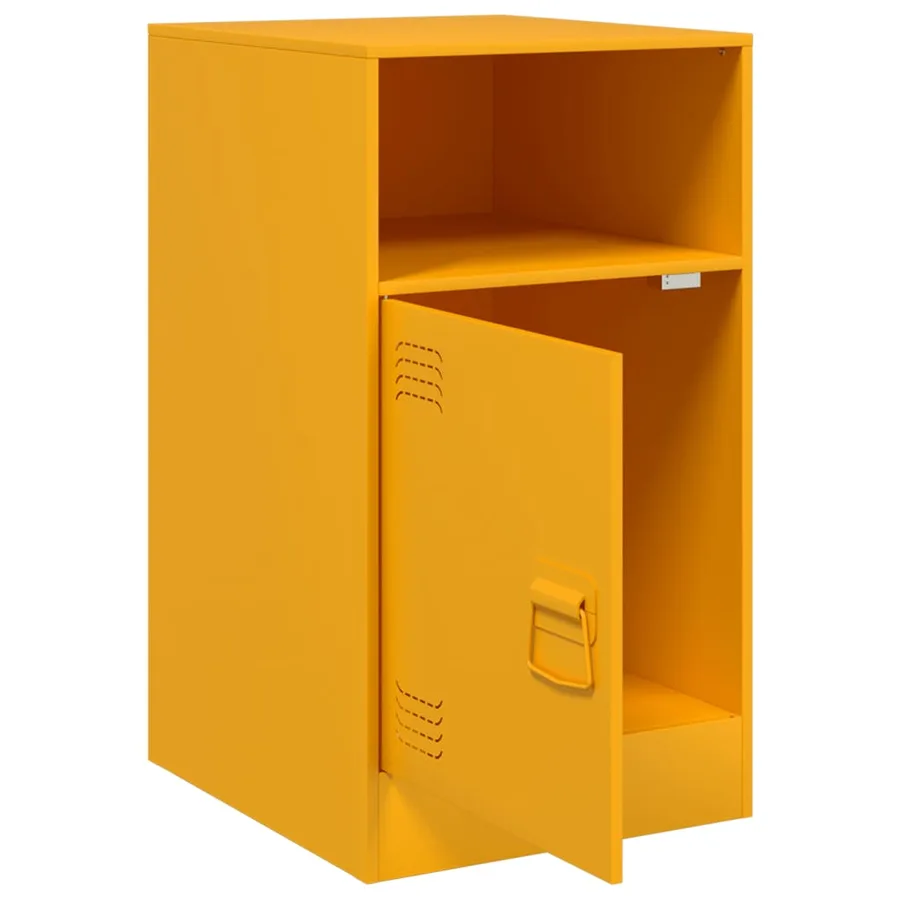 Tables de chevet 2 pcs jaune moutarde 34,5x39x62 cm acier - 6