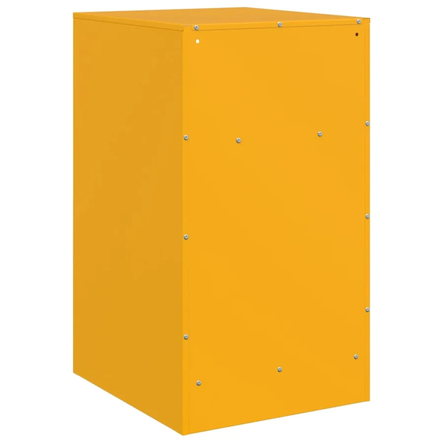 Tables de chevet 2 pcs jaune moutarde 34,5x39x62 cm acier - 9