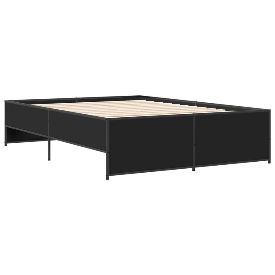 Cadre de lit sans matelas noir 120x200 cm - 6