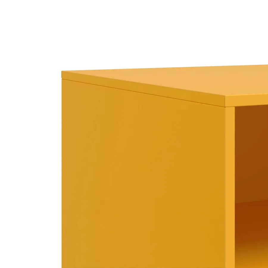 Meuble TV jaune moutarde 67x39x44 cm acier - 10