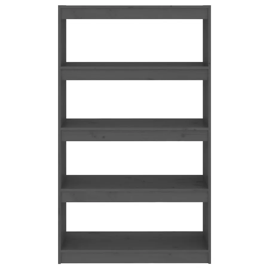 Bibliothèque/Séparateur de pièce Gris 80x30x135,5 cm Pin massif - 5