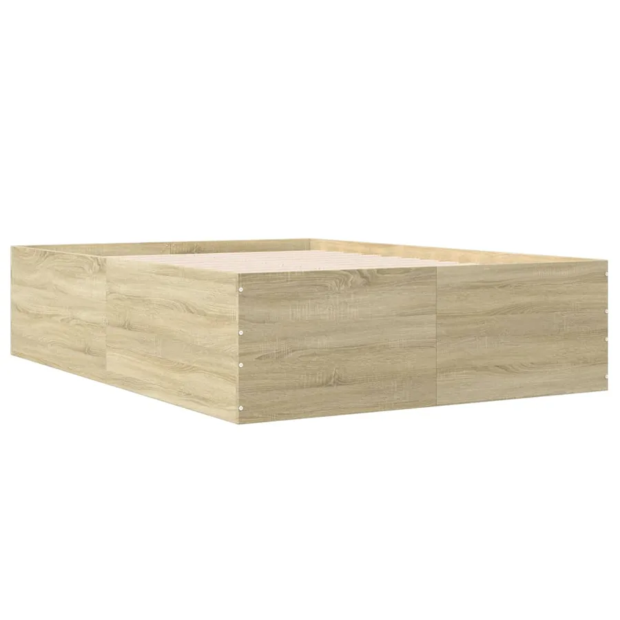 Cadre de lit sans matelas chêne sonoma 140x200 cm - 3