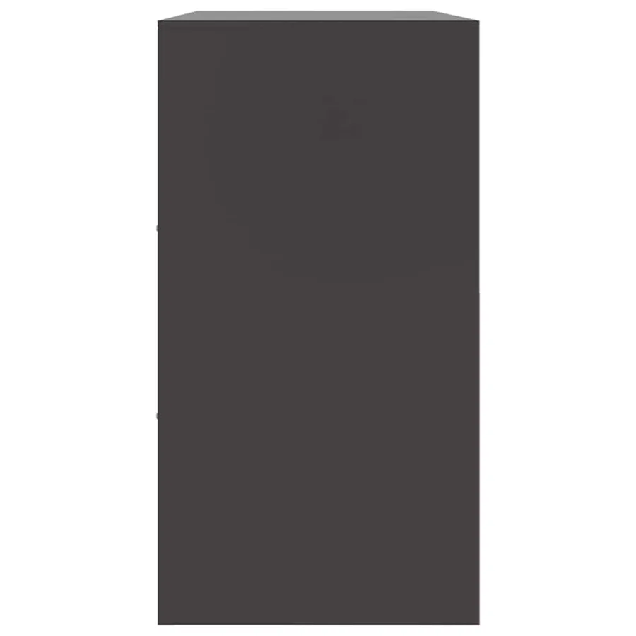 Buffet noir 99x39x73 cm acier - 8